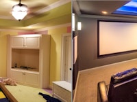 Playroom to home theater conversion.